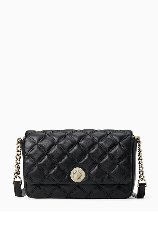 Kate Spade Natalia Flap Turnlock Crossbody Bag - Black