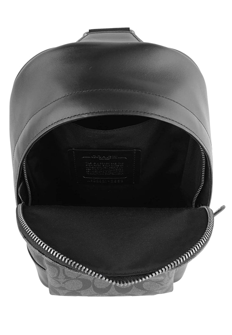 Coach Mens West Pack In Signature Canvas - Black
