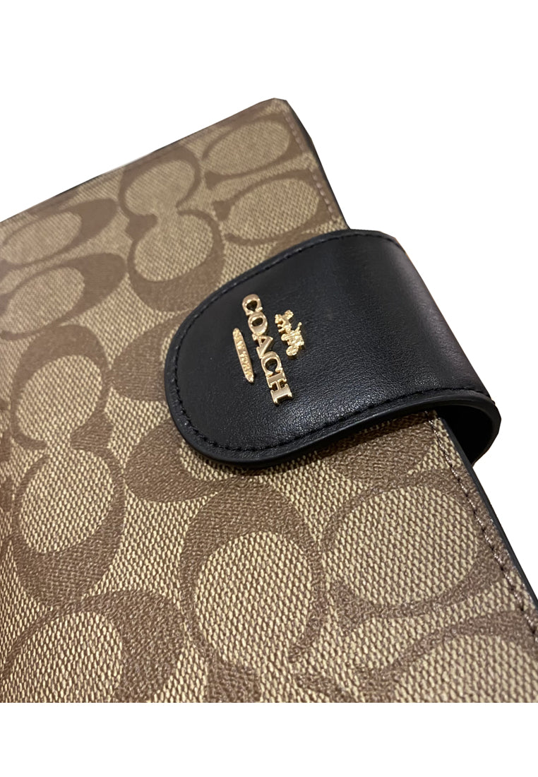 Coach Tech Wallet In Colorblock Signature Canvas - Brown