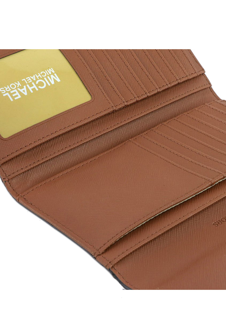 Michael Kors Jet Set Travel Large Trifold Wallet In Signature - Brown