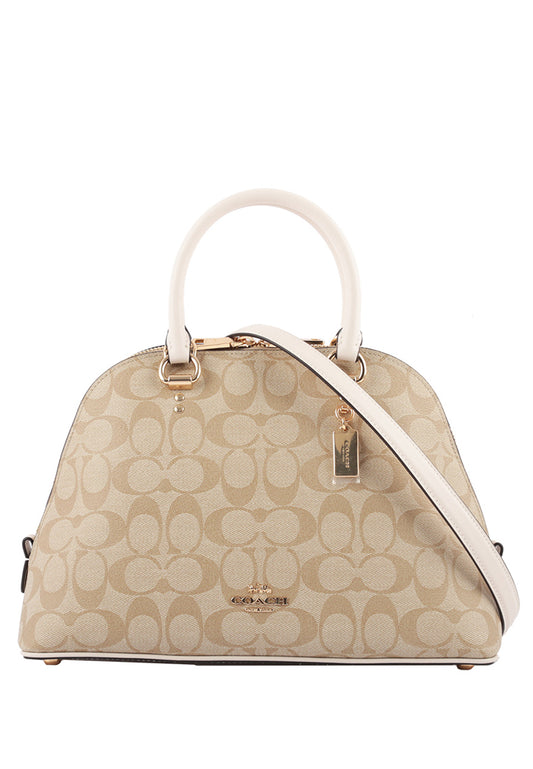 Coach Katy Satchel In Signature Canvas - Light Brown