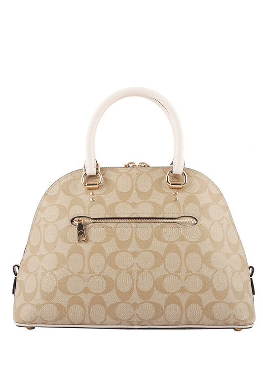 Coach Katy Satchel In Signature Canvas - Light Brown