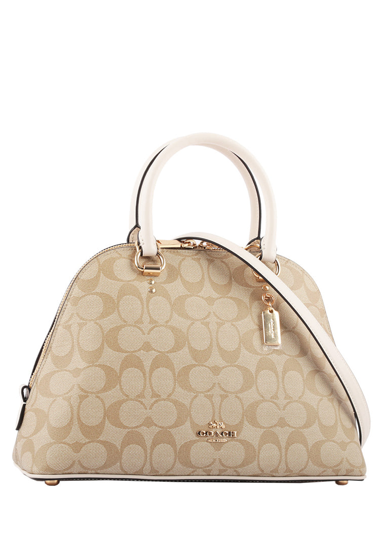 Coach Katy Satchel In Signature Canvas - Light Brown