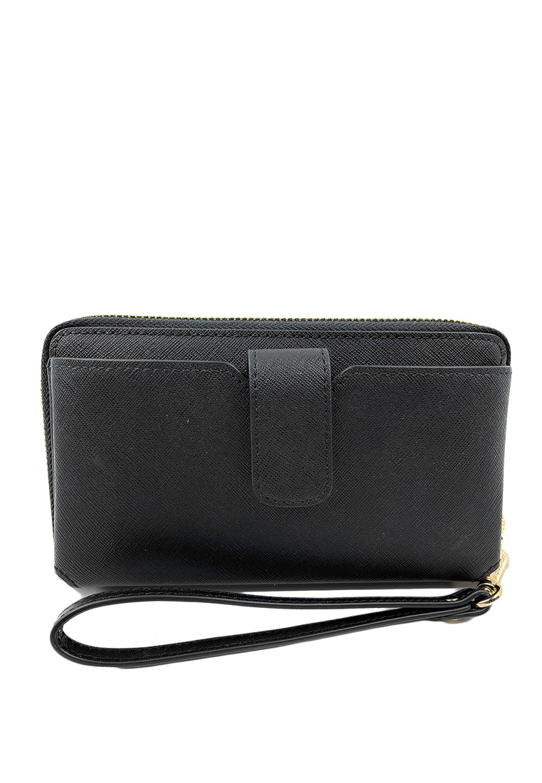 Michael Kors Jet Set Travel Medium Zip Around Phone Wallet - Black