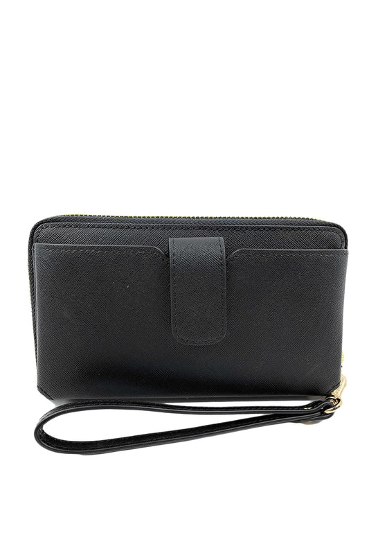 Michael Kors Jet Set Travel Medium Zip Around Phone Wallet - Black