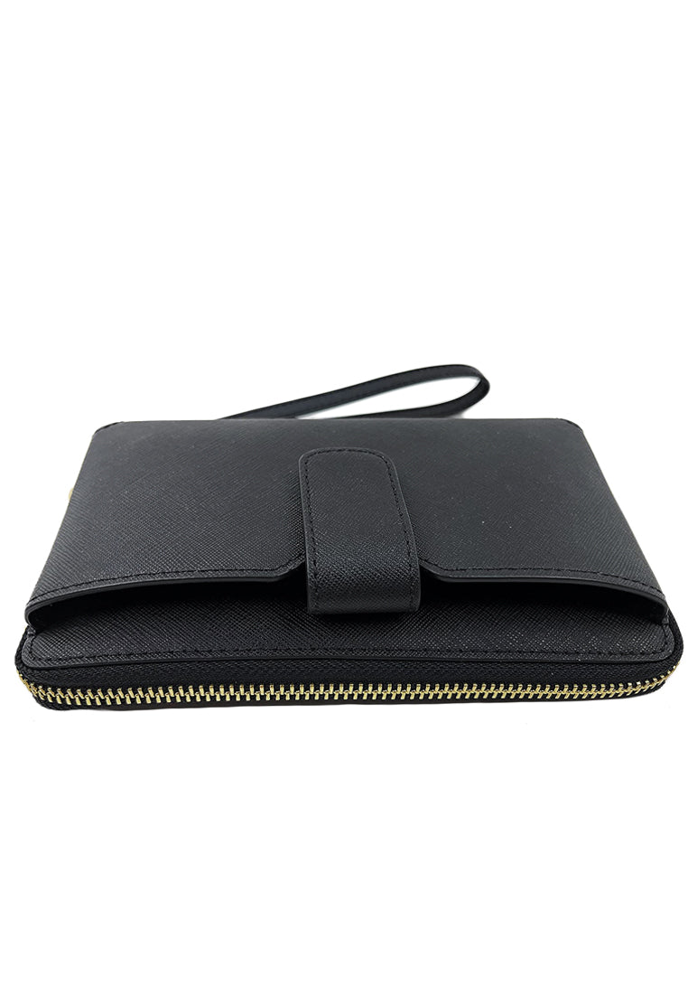Michael Kors Jet Set Travel Medium Zip Around Phone Wallet - Black