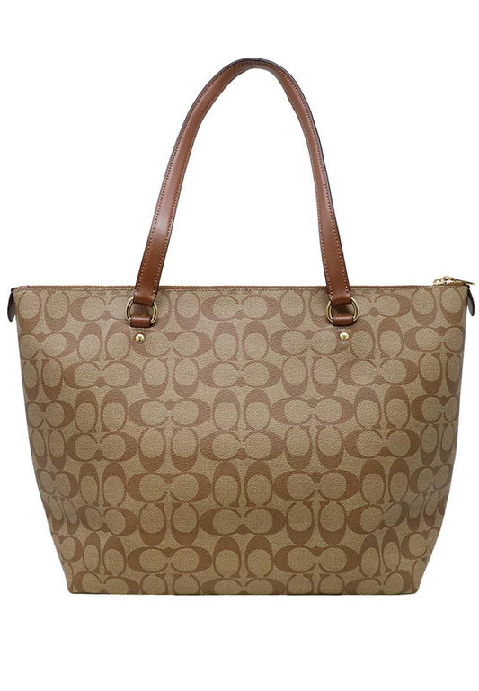 Coach Gallery Tote In Signature Canvas - Brown