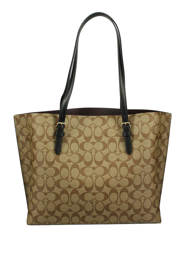 Coach Mollie Tote In Signature Canvas - Brown/Black