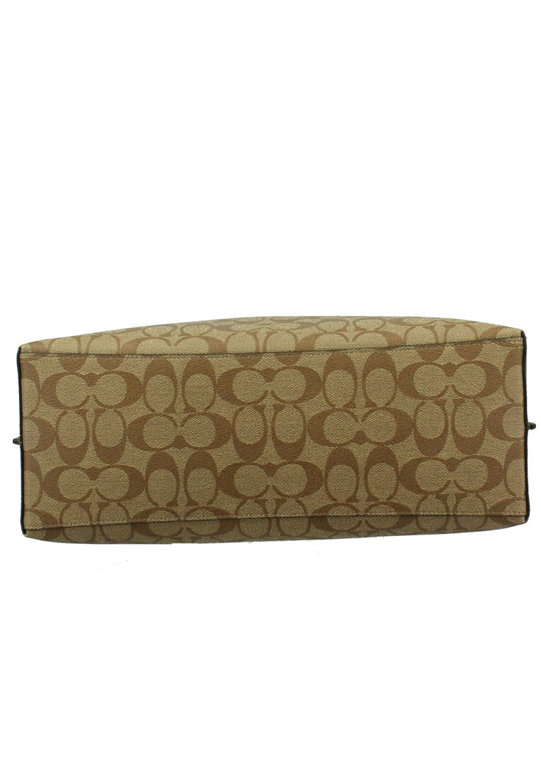Coach Mollie Tote In Signature Canvas - Brown/Black