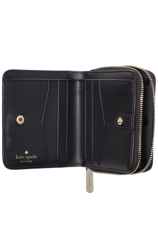 Kate Spade Meow Cat Small Zip Around Wallet - Black