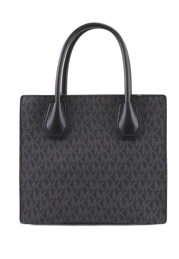 Michael Kors Mercer Medium Messenger Signature Crossbody Bag - Black