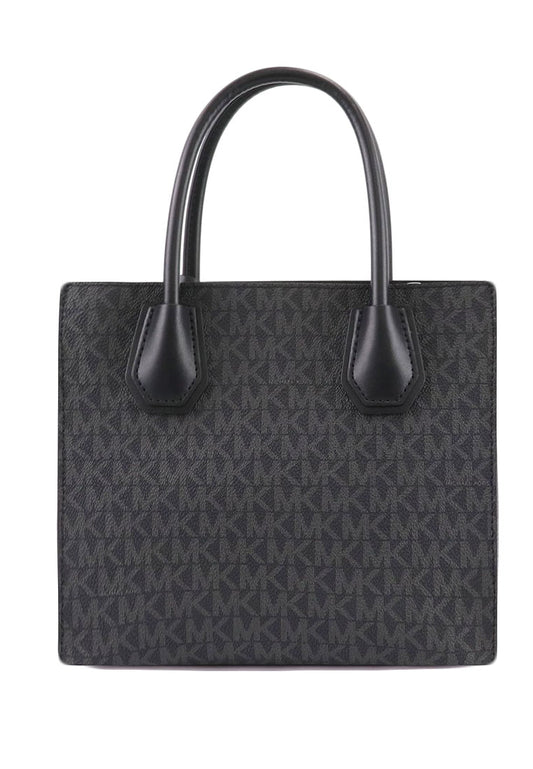 Michael Kors Mercer Medium Messenger Signature Crossbody Bag - Black