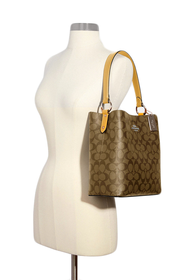 Coach Town Bucket Bag In Signature Canvas - Brown/Honeycomb
