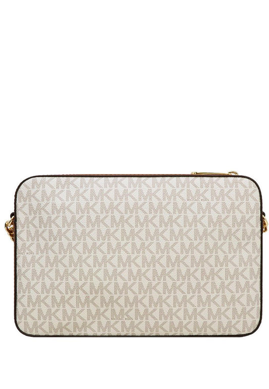 Michael Kors Jet Set Signature Large East West Crossbody - Vanilla