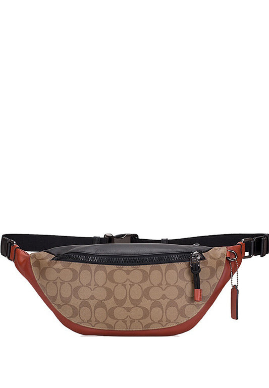 Coach Warren Belt Bag In Colorblock Signature Canvas - Brown/Multi