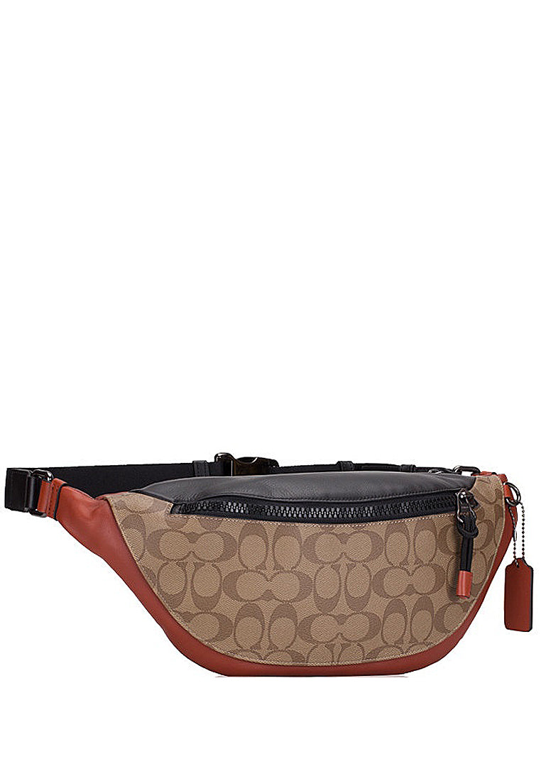 Coach Warren Belt Bag In Colorblock Signature Canvas - Brown/Multi
