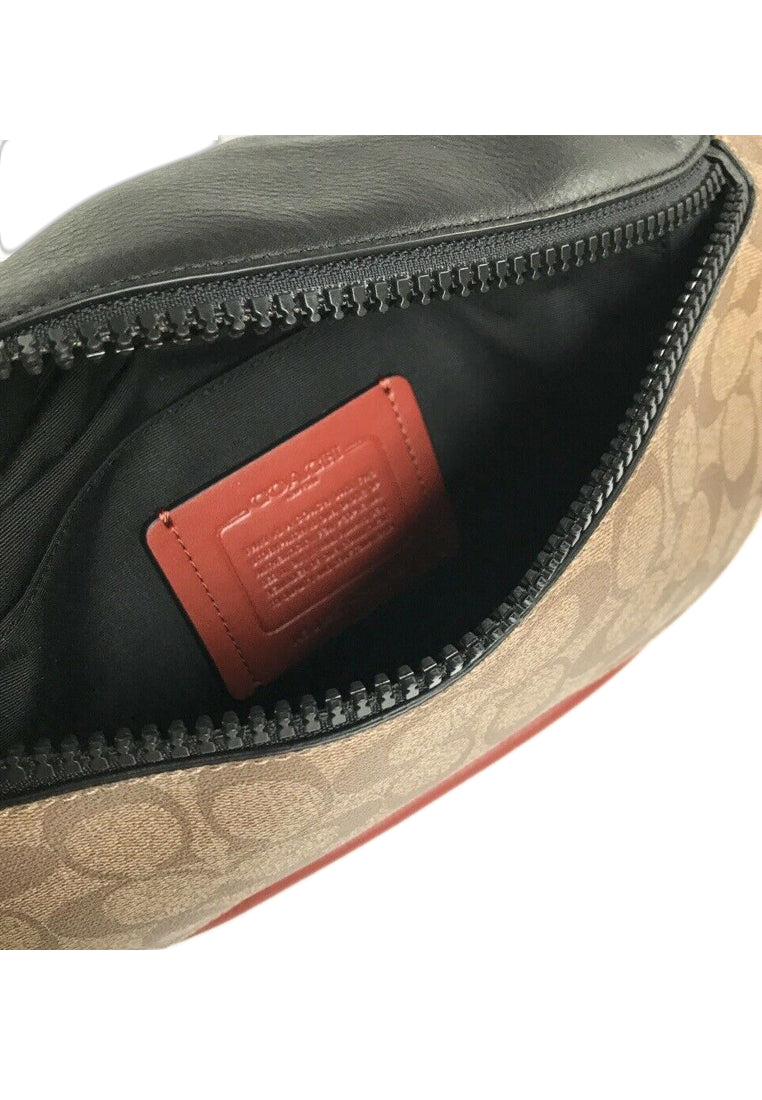 Coach Warren Belt Bag In Colorblock Signature Canvas - Brown/Multi