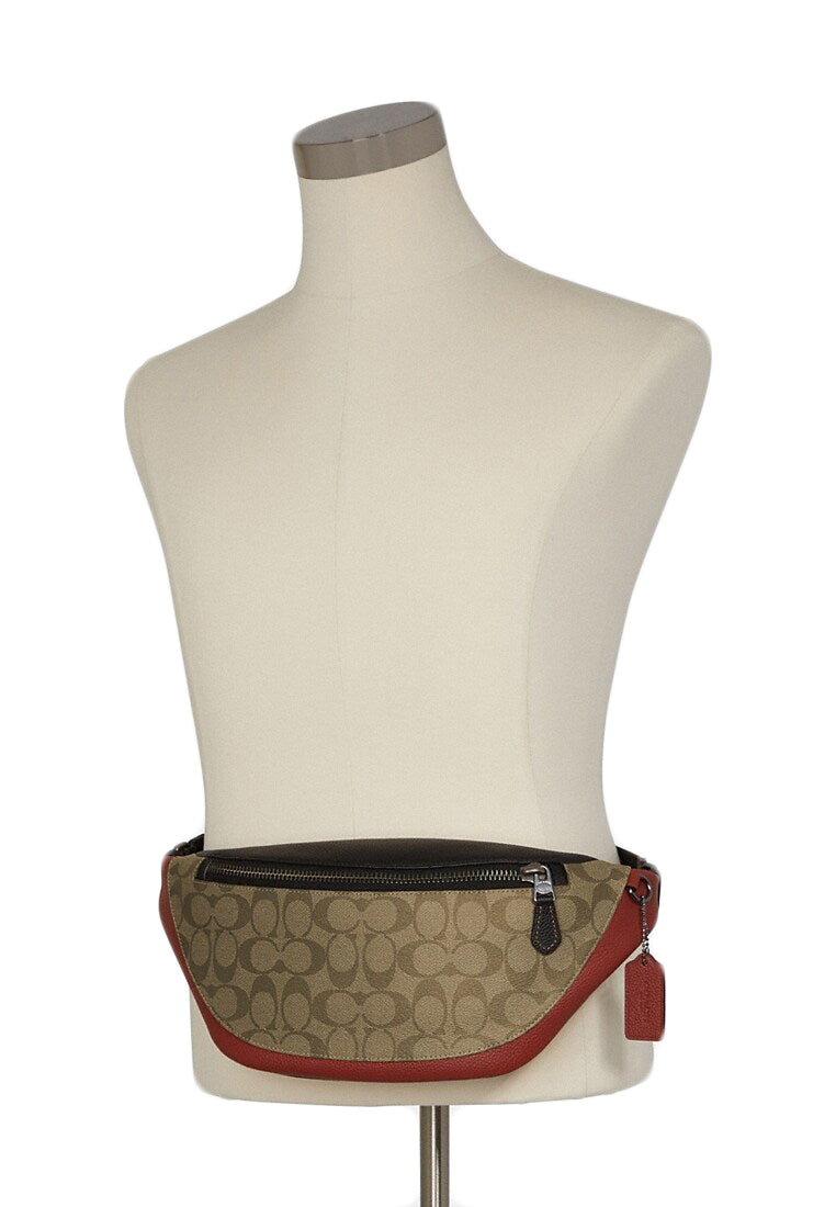 Coach Warren Belt Bag In Colorblock Signature Canvas - Brown/Multi