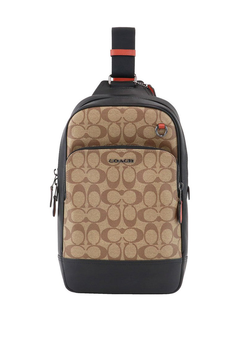 Coach Graham Pack In Signature Canvas - Brown