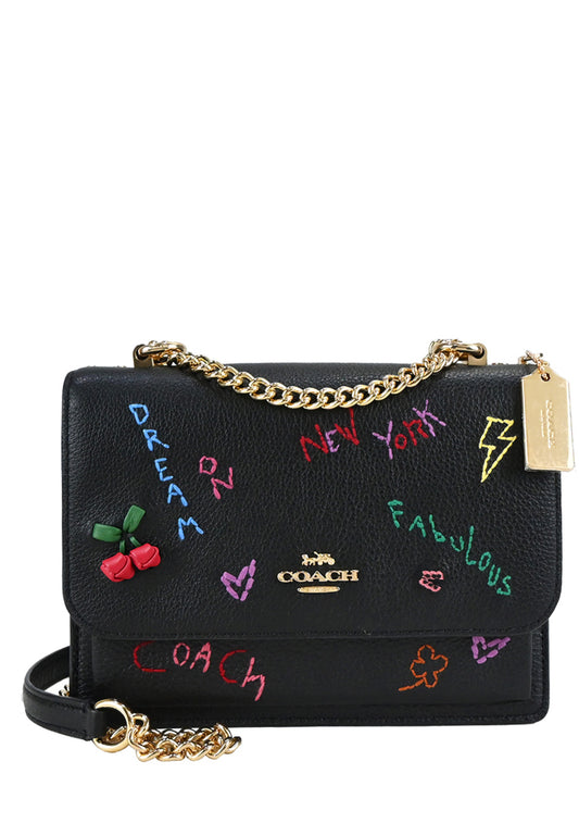 Coach Klare Crossbody With Diary Embroidery - Black