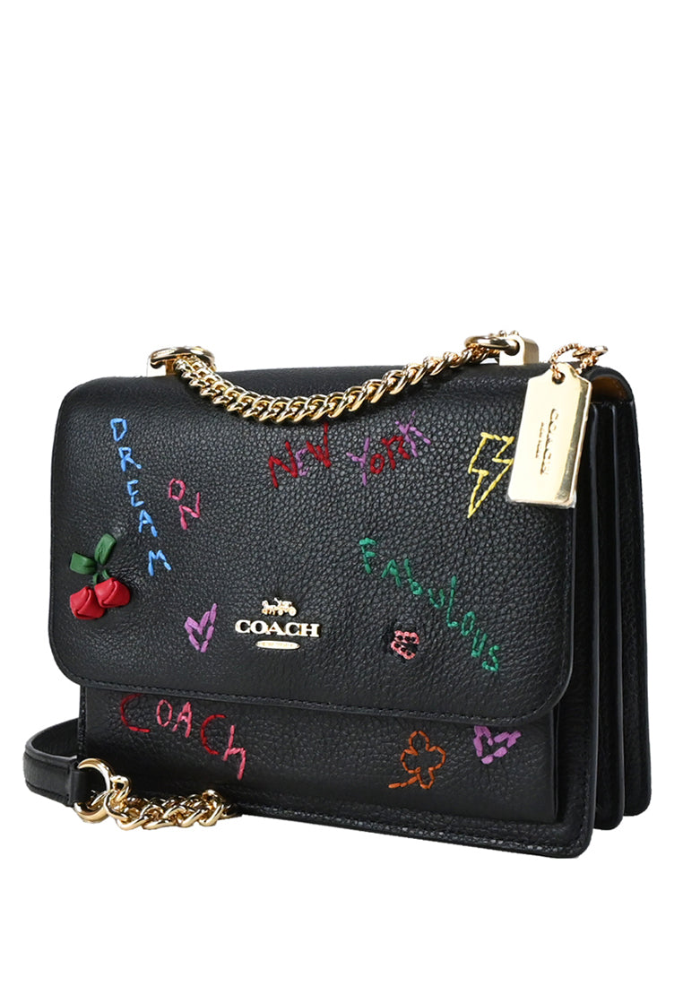 Coach Klare Crossbody With Diary Embroidery - Black
