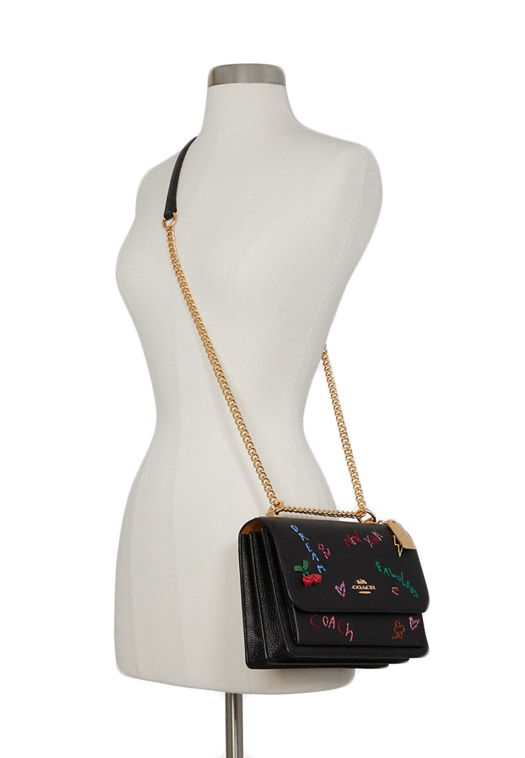 Coach Klare Crossbody With Diary Embroidery - Black