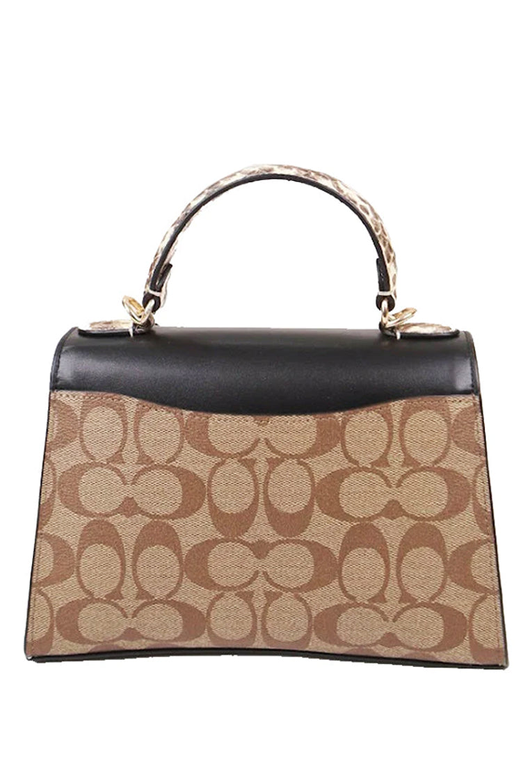 Coach Pepper Satchel In Signature Canvas - Black/Multi