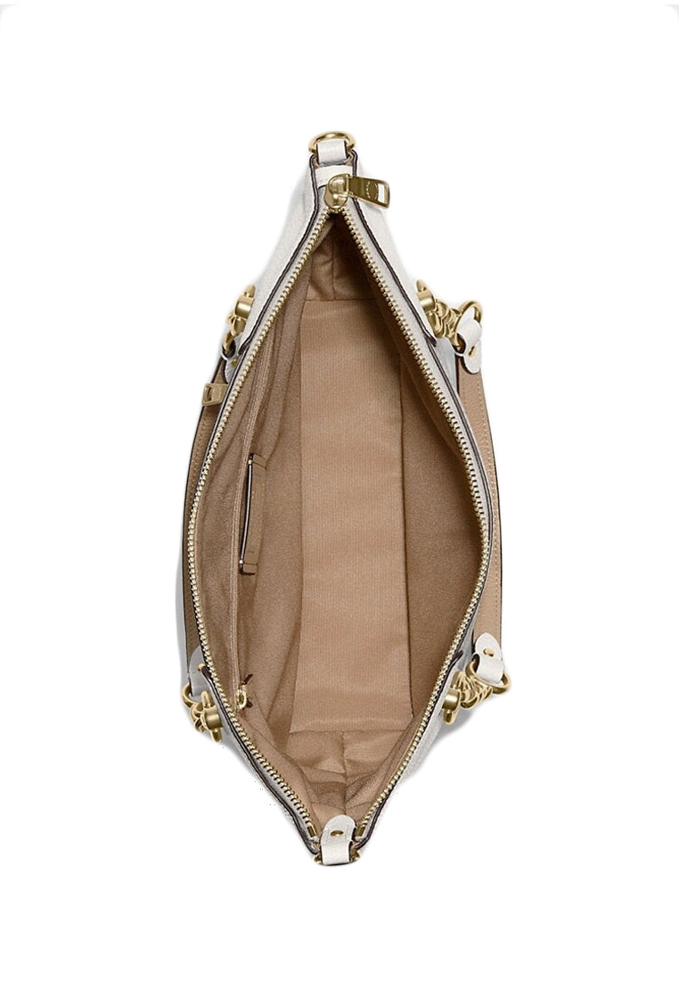 Coach Kacey Chain Satchel In Signature Canvas - Light Brown/White