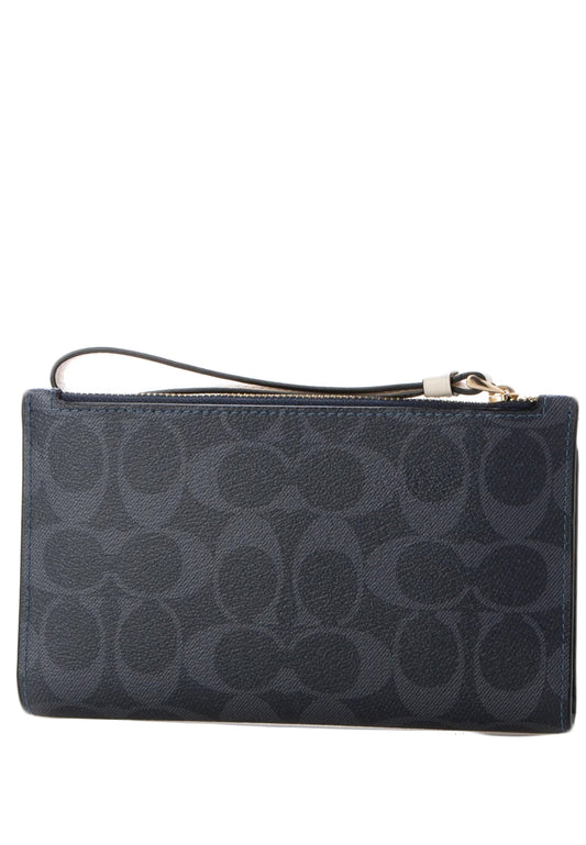 Coach Tech Wallet In Colorblock Signature Canvas - Denim/White