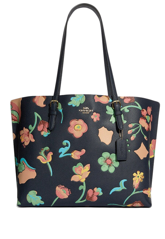 Coach Mollie Tote With Dreamy Land Floral Print - Midnight/Multi