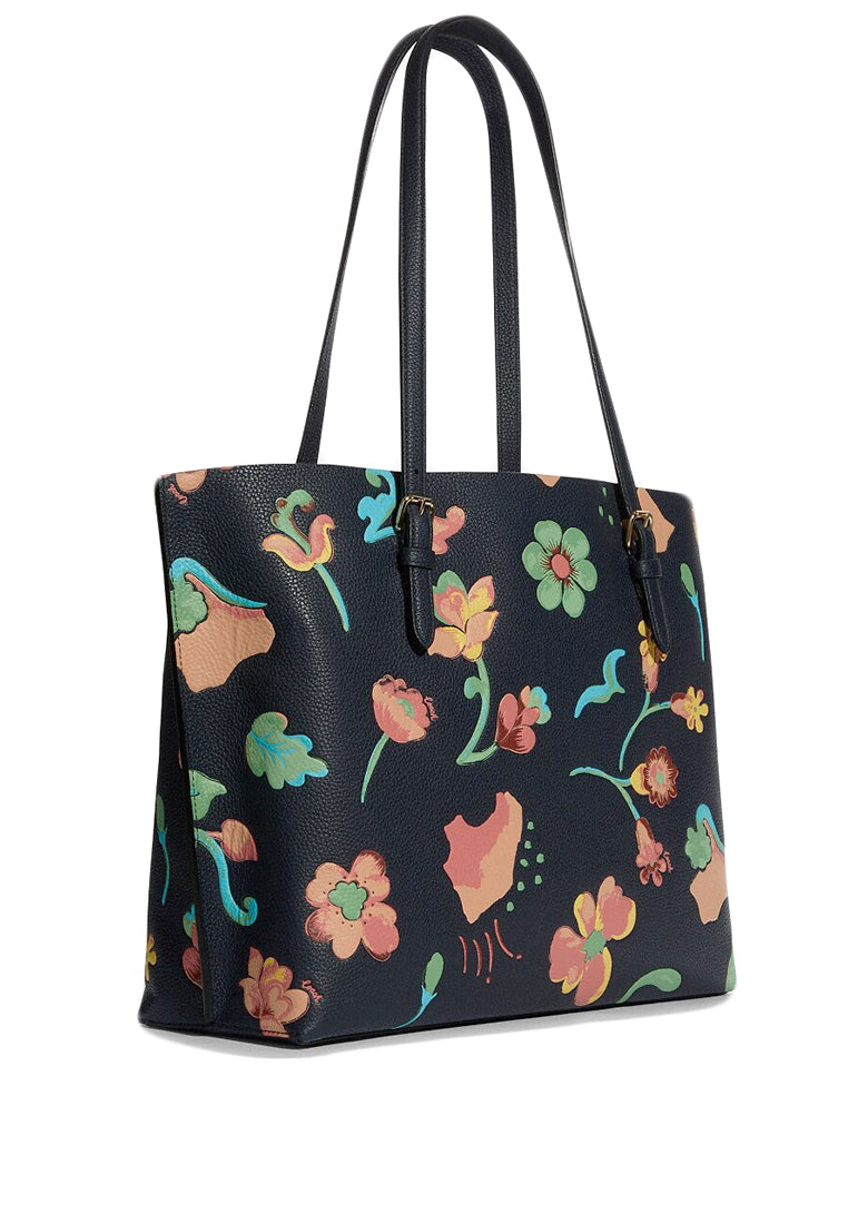 Coach Mollie Tote With Dreamy Land Floral Print - Midnight/Multi