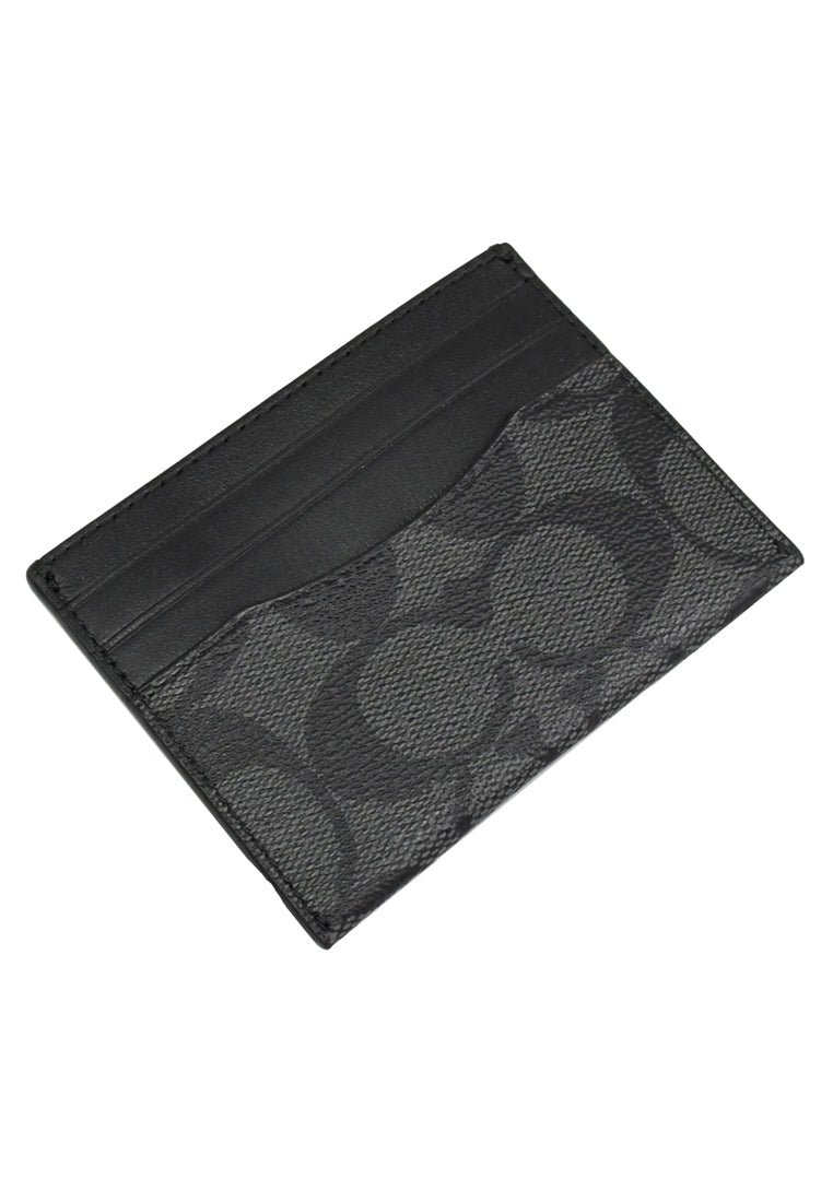 Coach Boxed Card Case And Belt Gift Set In Colorblock Signature Canvas - Black