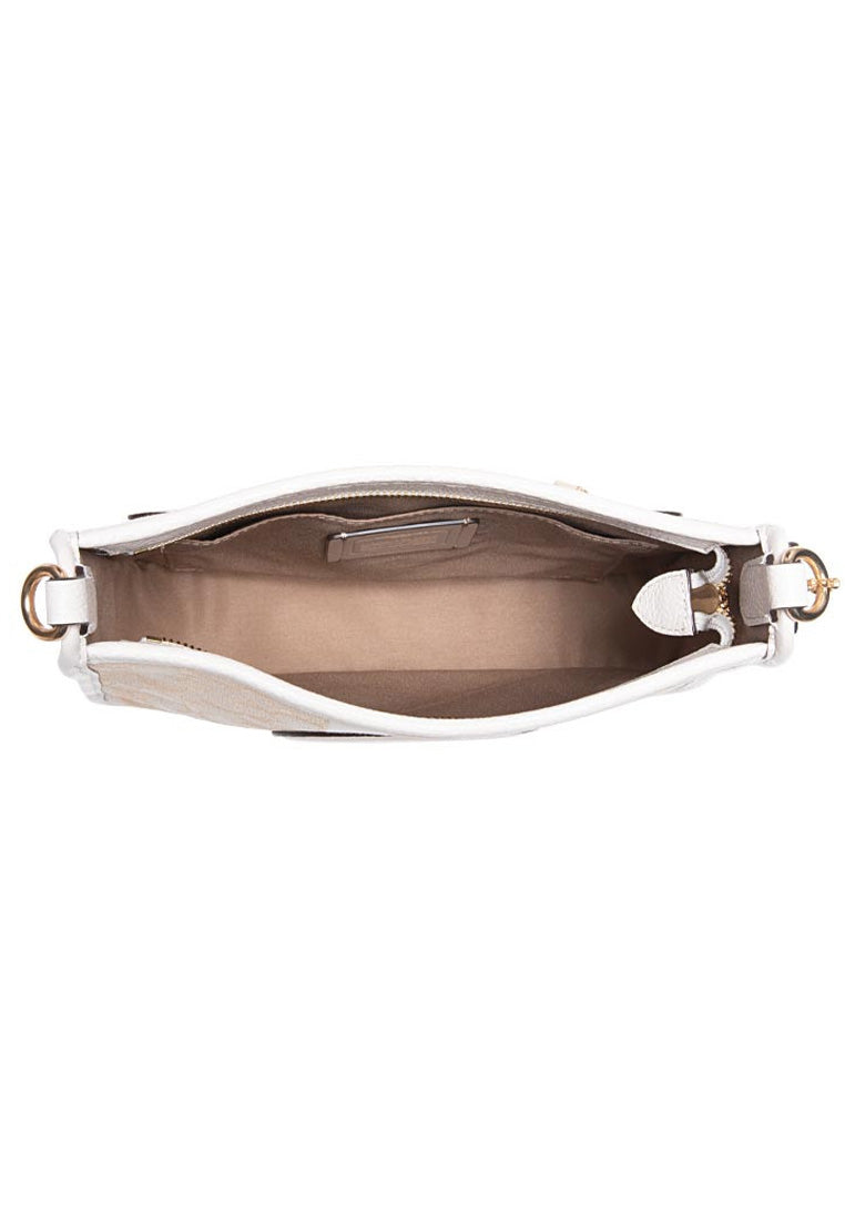Coach Dempsey File Bag In Signature Canvas - Light Brown/White