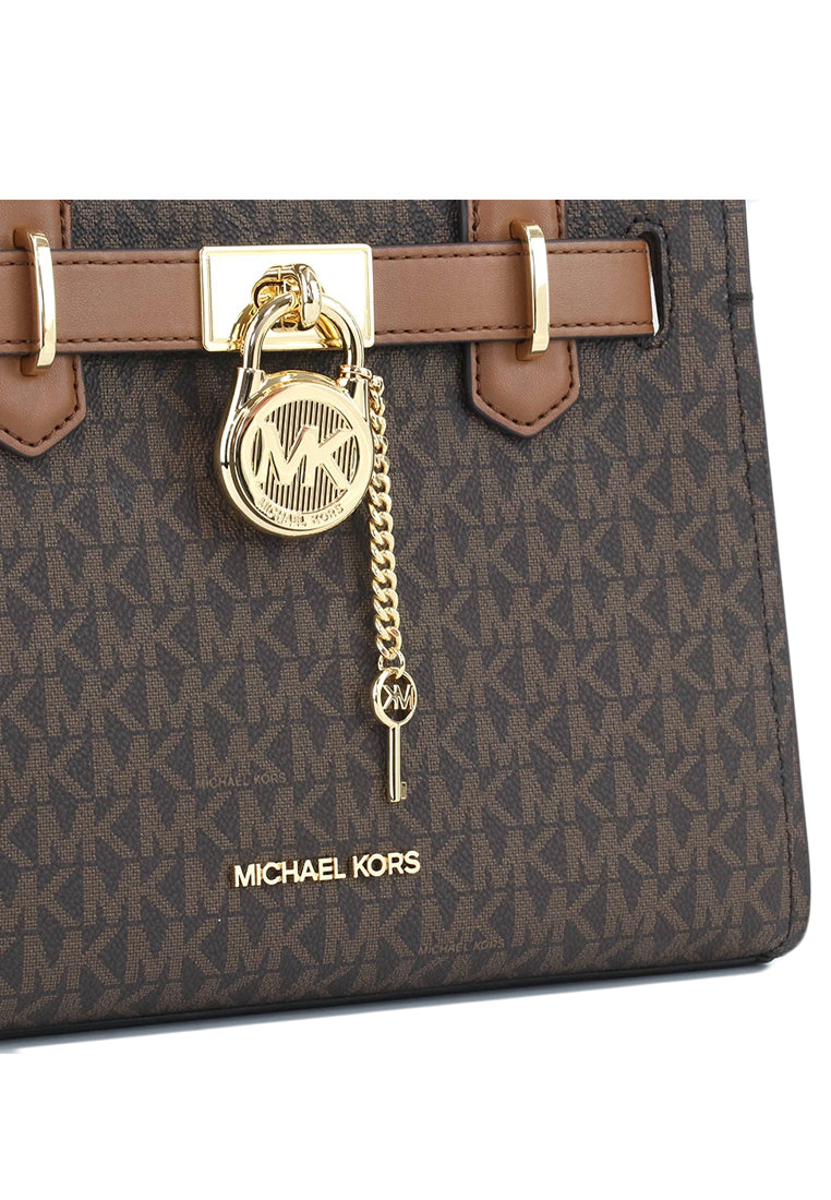 Michael Kors Hamilton Signature Small Satchel - Brown