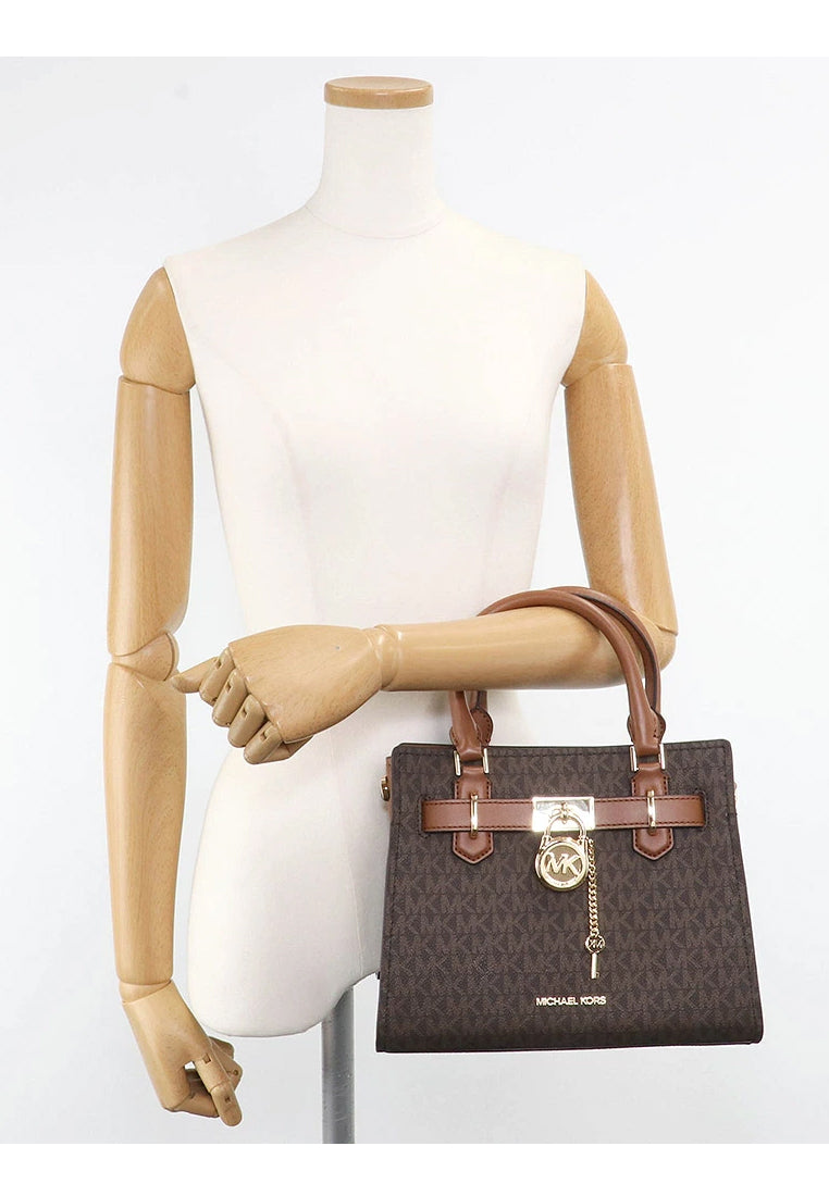 Michael Kors Hamilton Signature Small Satchel - Brown