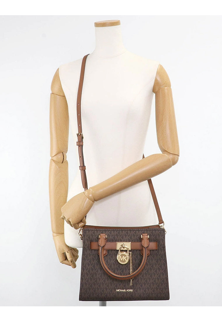 Michael Kors Hamilton Signature Small Satchel - Brown