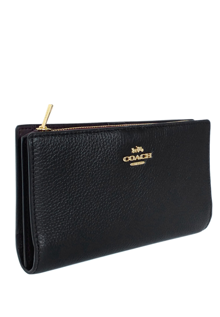 Coach Slim Zip Wallet - Black