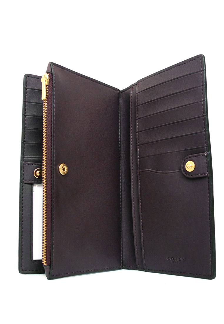 Coach Slim Zip Wallet - Black