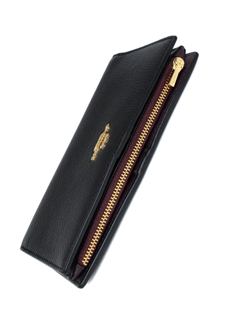 Coach Slim Zip Wallet - Black