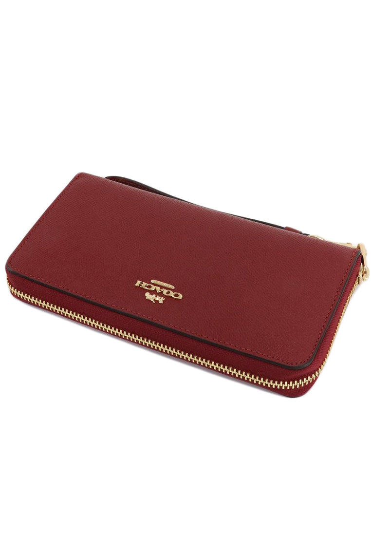 Coach Long Zip Around Wallet - Red