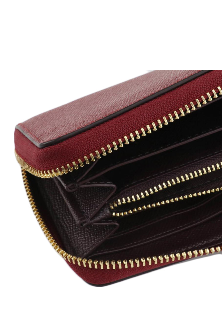 Coach Long Zip Around Wallet - Red