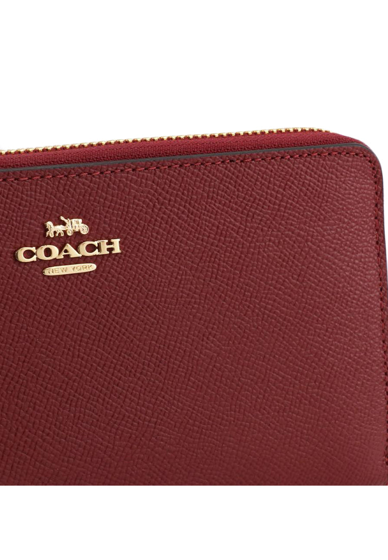 Coach Long Zip Around Wallet - Red