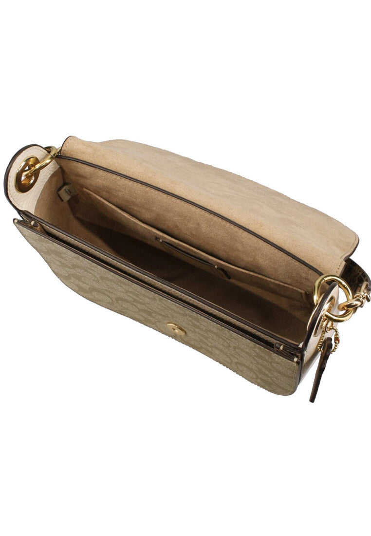 Coach Kleo Shoulder Bag 23 In Blocked Signature Canvas - Light Brown/White