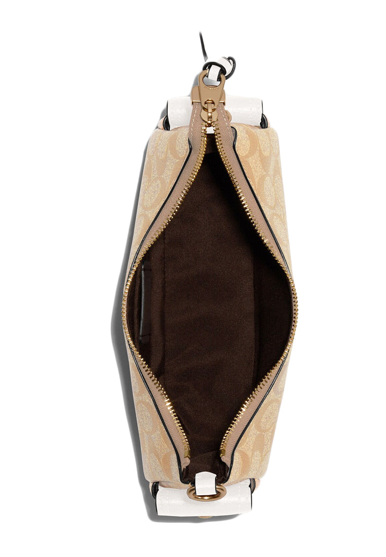 Coach Pennie Shoulder Bag 25 In Signature Canvas - Light Brown/White