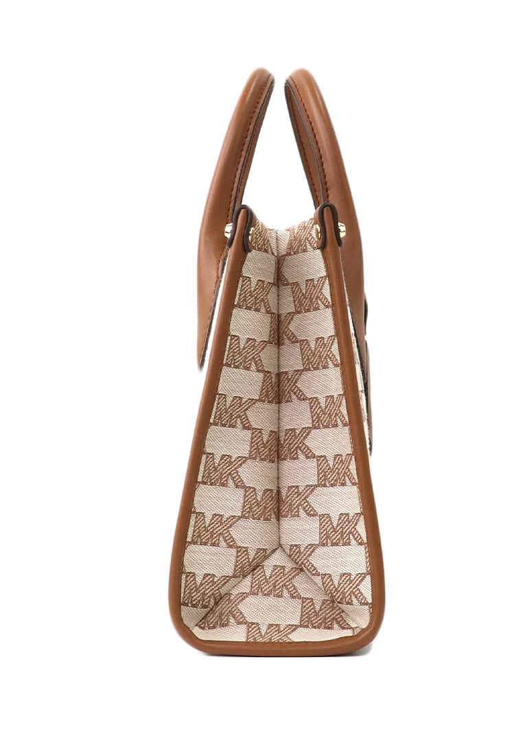 Michael Kors Mirella Small Logo Jacquard Crossbody Bag - Brown