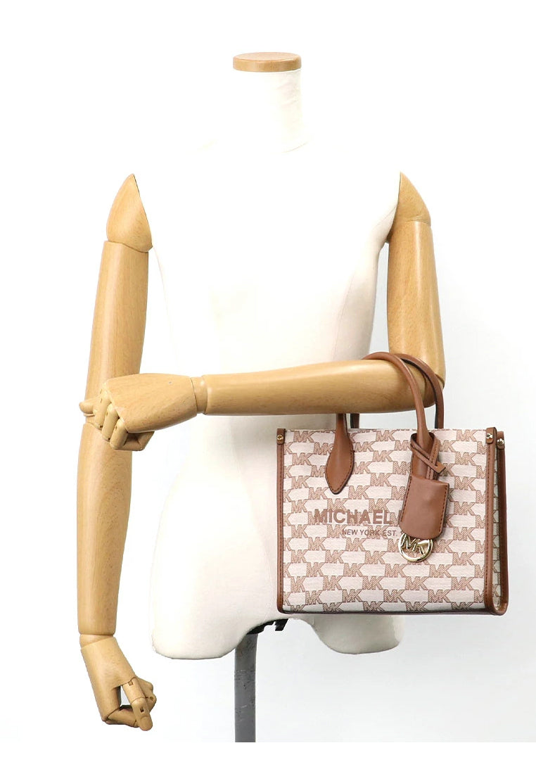 Michael Kors Mirella Small Logo Jacquard Crossbody Bag - Brown