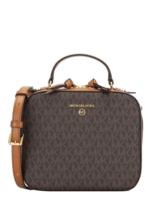 Michael Kors Jet Set Medium Logo Crossbody Bag - Brown