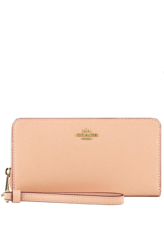 Coach Long Zip Around Wallet - Faded Blush