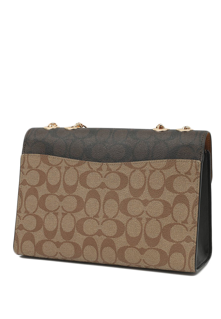 Coach Lane Shoulder Bag In Colorblock Signature Canvas - Dark Brown/Brown