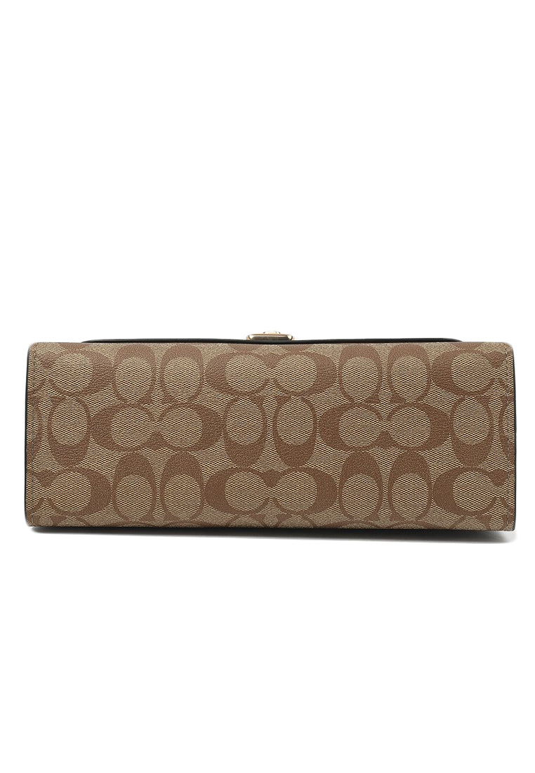Coach Lane Shoulder Bag In Colorblock Signature Canvas - Dark Brown/Brown